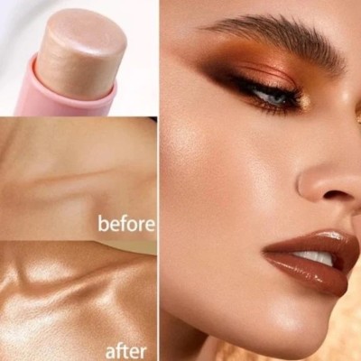 luzimaisa Makeup Highlighter Stick To Cover Dark Circles And Marks Highlighter(gold)