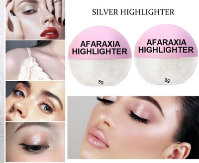 AFARAXIA Shimmer Highlighter, Face And Body(SILVER)