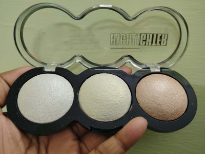 GABBU 3 shades highlighter palette for face makeup Highlighter(multicolor)