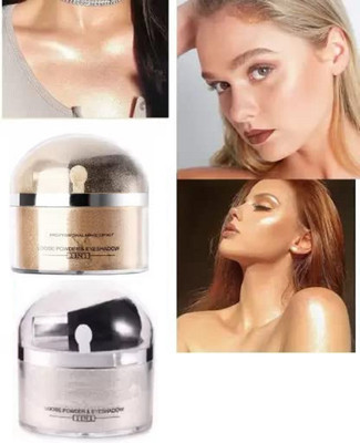 Jiwoo SIMMER HIGHLIGHTER GOLD & SILVER COLOR MOST BEAUTIFUL LOOK Highlighter(GOLD, SILVER)