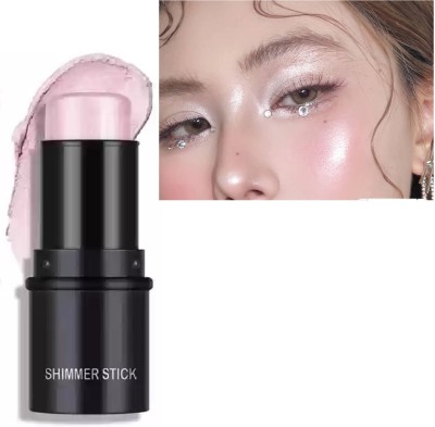 AFARAXIA Best 3D Long Lasting Makeup Shimmer Highlighter Stick Highlighter(Shiny pink)