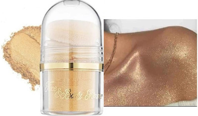 REIMICHI Lightweight & Highly-Pigmented Powder Highlighter Easy-To-Blend Formula Highlighter(gold)