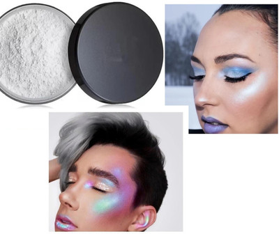 NADJA Sheer Base Highlighter Powder Ideal for Face and Body Contour and Cheek Highlighter(BLUE)