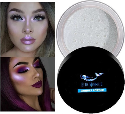 BLUEMERMAID Face Loose Powder Highlighter Makeup Shimmer Highlighter(BLUE)