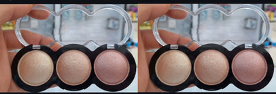 EVERERIN 3 shades Ultra Smooth Waterproof Face And Body  Highlighter(multicolor)