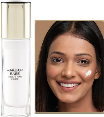 GFSU - GO FOR SOMETHING UNIQUE Best Makeup Base Highlighting Primer Natural Glow Finish For Face Makeup Highlighter(white cream golden)