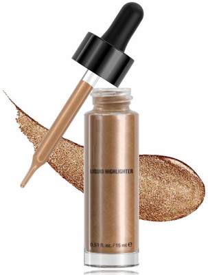AFARAXIA Best Glow Liquid Highlighter - Illuminate Your Beauty Highlighter(Rose gold)
