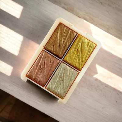 Sheny 4 Shades Mini Highlighter Highly Pigmented. Highlighter(multicolor)