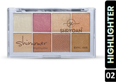 Shryoan Shimmer Highlighter Powder| Highly Pigmented & Light Coverage for Natural Finish Highlighter(Multicolor 02)