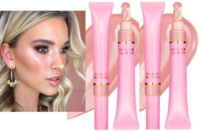 ADJD Natural Glow Pigment Easyblend Texture Longwear Illuminating Highlighter Set(Rose Gold)