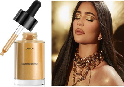 GABBU Ultra Smooth Shine Waterproof Face And Body Liquid  Highlighter(gold)