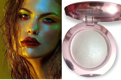 tanvi27 Eye, Face & Body Backed Highlighter & Blusher Palette Highlighter(White)