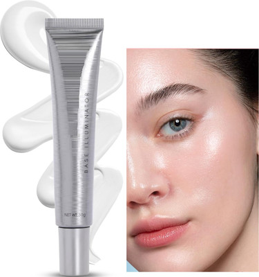 FLORERO Illuminating Strobing Moisturizer Cream Primer Highlighter(Silver Pink)