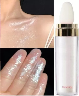 GFSU - GO FOR SOMETHING UNIQUE Body Glitter Shimmer Waterproof Face & Eye Glitter High Gloss Powder Pixiee Dust Highlighter(silver)