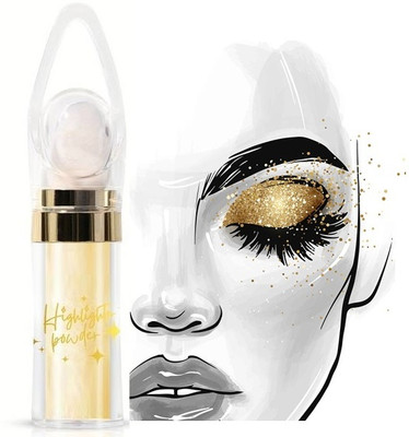 MYEONG Shimmer Highlighter, Face and Body Highlighter Powder Stick Makeup Highlighter(Gold)