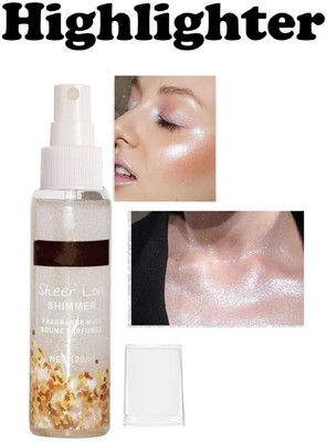 nn Natural Light Liquid Highlighter- Face Body Eye Glow Makeup Highlighter(Silver)