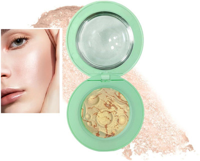 MYEONG Baked Formula Golden Long Lasting Highly Pigmented Powder Suitable for All Skin Highlighter(Golden)
