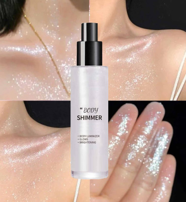 MYEONG Pearl Shin Shimmer Finishing Spray For Face And Body Illuminating Glow Highlighter(Silver)