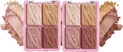 tanvi27 Highly Pigmented Powder Highlighter & Blusher Palette Weightless Luminous Finish Highlighter(MULTI COLOR)