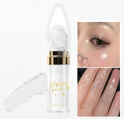 WOONGMI Silver Color Shimmer Loose Powder Highlighter(Silver)