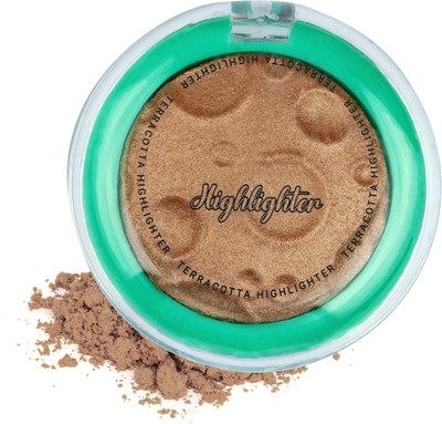 HatedwithLove Glow Boost Terracotta Highlighter | Soft Shine | Face & Body | All-Day Wear Highlighter(dark brown)