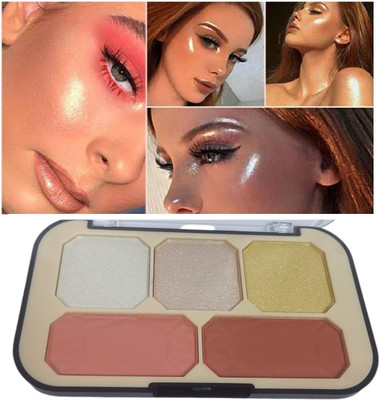 luzimaisa Face Highlighter Palette, High Glossy Face Illuminator Palette Highlighter(Multicolor)