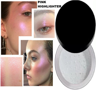 NADJA Face Shimmering Powder Highlighter for best shiny Makeup Highlighter(PINK)
