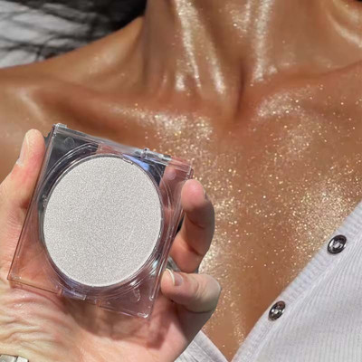 GULGLOW99 Glitter Body Bronzer Highlight Powder Face Contour Illuminator Highlighter(WHITE)
