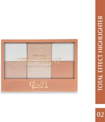 Glam21 Cosmetics Total Effect Highlight Palette Get Multidimensional Customize Glow Silky Texture Highlighter(Shade-02)