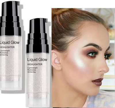 HUZURLU New Multi Use Highly Pigmented Highlighter Luminous Finish highlighter Highlighter(SILVER)