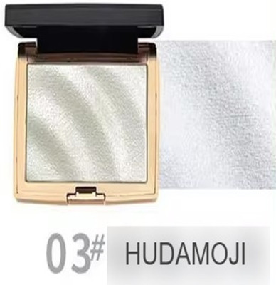 HUDAMOJI Hojo Highlighter Highlight Shimmering Powder,Waterproof Long Lasting  Highlighter(Highlight Powder Palette,highlighter makeup 03 - SILVER)