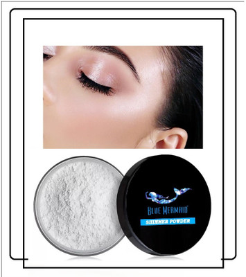 BLUEMERMAID BEST SHIMMER HIGHLIGHTER POWDER SILVER COLOR WATERPROOF FORMULA Highlighter(SILVER)