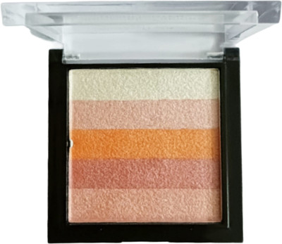 WECHARMERZ 5 Shades in 1 Brick Blusher Highlighter Palette Face Makeup(Multicolor)