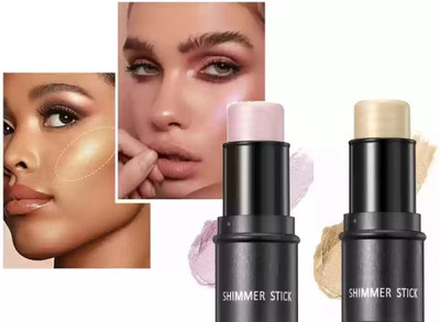 Jiwoo Shimmer Illuminator Makeup Highlighter Stick Long Lasting combo Highlighter(MULTICOLOUR)