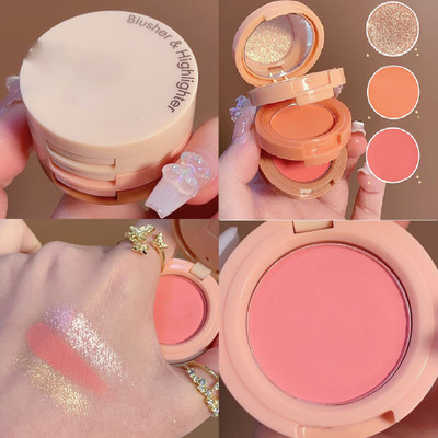 GABBU 3 in 1 Blusher Highlighter Eyeshadow Palette Kit Highlighter.. Highlighter(Multcolor)