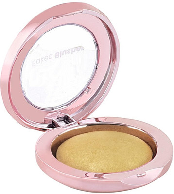 Emijun 2 in 1 Baked Shimmer Blusher Highlighter Palette(gold)
