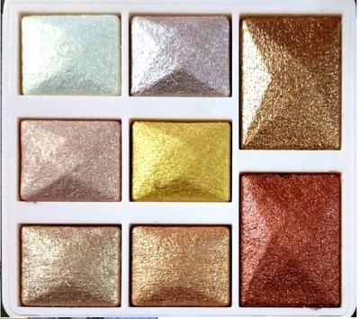 LOVE HUDA HD Waterproof 3 In 1 Baked 8 Color Highlighter, Blusher, Eyeshadow Palette Highlighter(Multicolor)