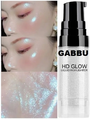 GABBU Drop & Glow For Face Makeup Illuminating With Dewy Finish  Highlighter(silver)