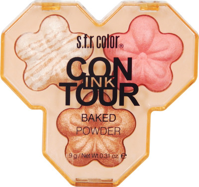 s.f.r color Baked Face Highlighter and Blusher, Rose Gold, Gold, Bronze Glow Highlighter(SHADE B)