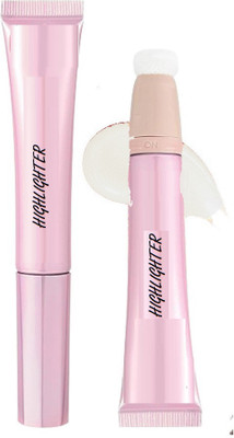 HUZURLU Face Liquid Highlighter Stick Shimmer Shine High Illuminator Makeup Highlighter(silver)