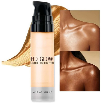 manasona HD glow golden liquid highlighter | gold highlighter | face highlighter Highlighter(GOLDEN)