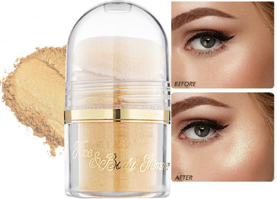 luzimaisa Illuminator for Face & Body Glitter Smooth Powder Highlighter(gold)