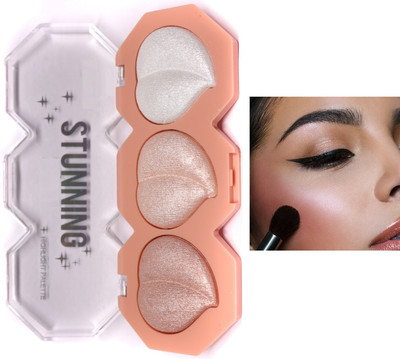 DARYUE HD finish bold shimmer highlighter & eye shadow palette Highlighter(multicolor)