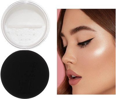 Latixmat Long Lasting Creates Soft Radiant Finish Highlighter Loose Powder Highlighter(white)