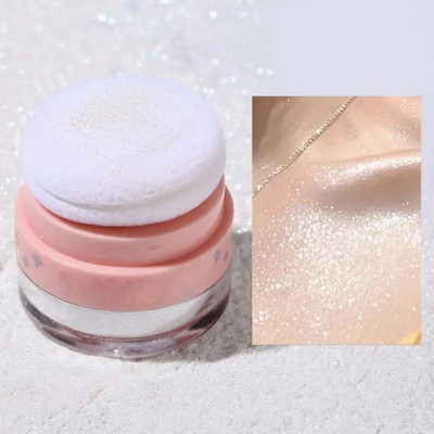 MYEONG Face Shimmery Effect, Glitter Highlighter Powder Highlighter(Silver)