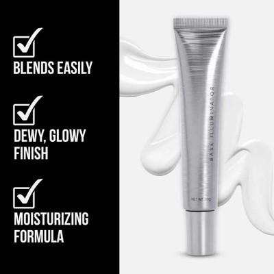 Yuency Illuminati Base Highlighter Liquid Infused with Shea Butter & Niacinamide Highlighter(Silver Pink)