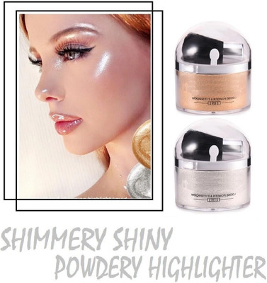 YAWI Best 3D Illuminator Glow Shimmery Shiny Gold ,Silver Highlight Highlighter(SILVER, GOLD)