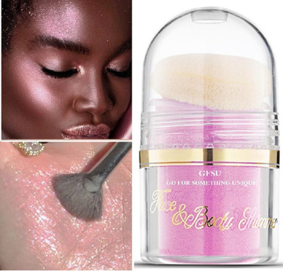 GFSU - GO FOR SOMETHING UNIQUE High Glossy Face Illuminator Narutal Glow Finish  Highlighter(Rose pink)