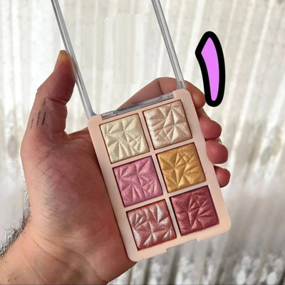 HUZURLU Glow Goals! Shimmer Brick Highlighter Palette - Good Old Gold Highlighter(MULTI COLOR)