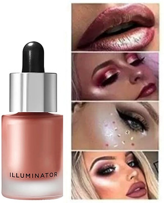 Vyomiris liquid highlighter face and body 3D glow bridal makeup Highlighter(PINK)